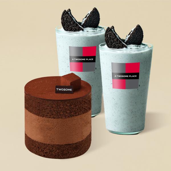 파베 초콜릿 케이크 (쁘띠) + 민트 초코프라페 R 2잔